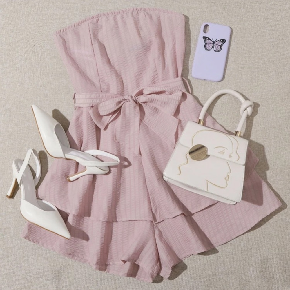 mauve pink romper